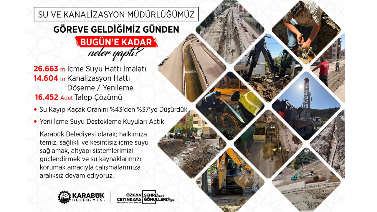 KARABÜK’TE ALTYAPI MODERN STANDARTLARA ULAŞIYOR